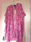 JAMES LAKELAND KAFTAN SUMMER BEACH COVER UP HOT PINK SIZE 8 10 12 14 16 18 20