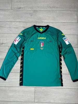 Italia Italy Football Referee Arbitri Shirt Jersey Legea Green Men Size M Medium