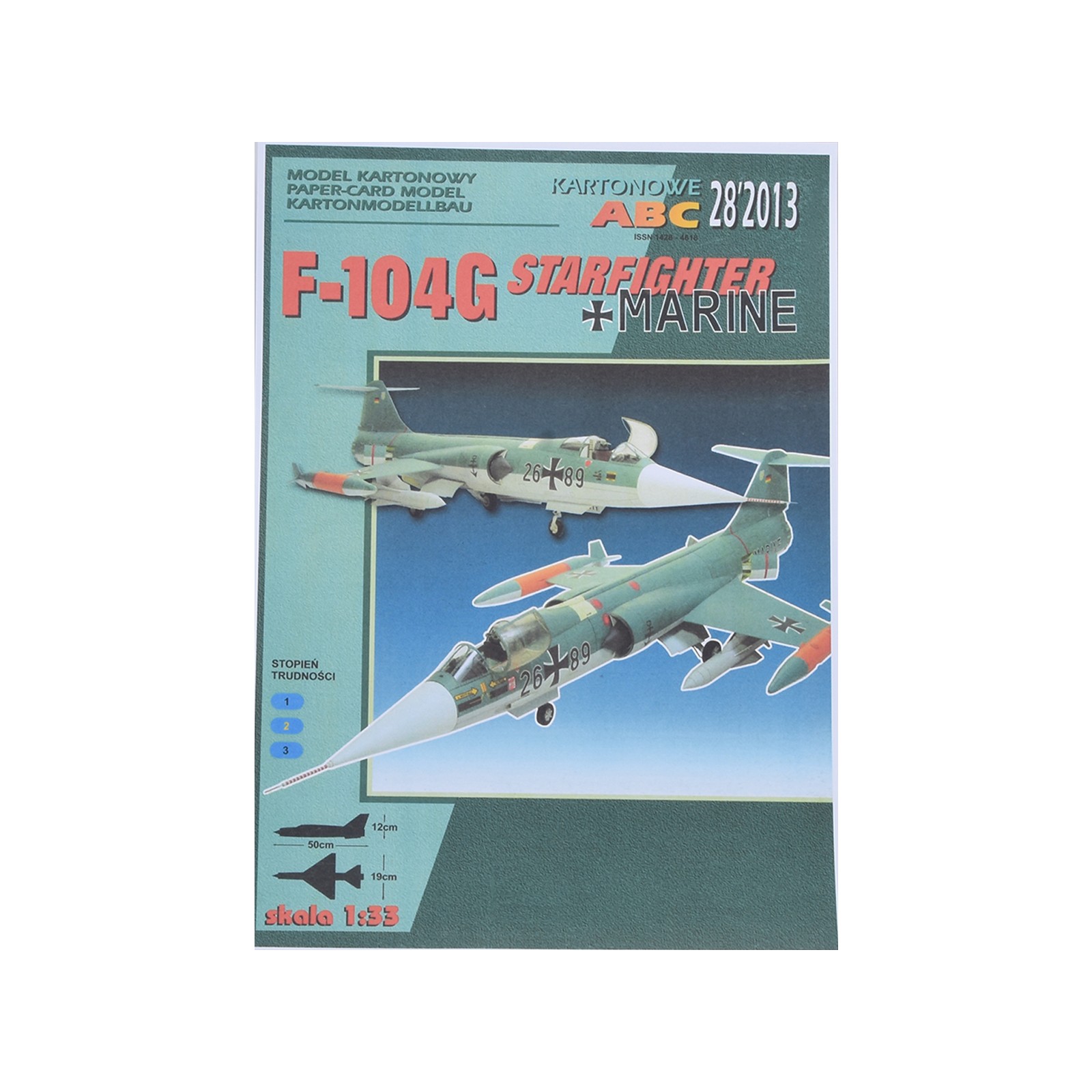 DIY 1/33 US F-104G Star Fighter Plane Paper Model Military Puzzle Kit Collection