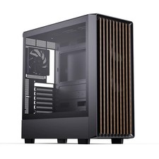 PC Case Wooden Front Computer Case ATX M-ATX Mini-ITX Black Midi Office Elegant