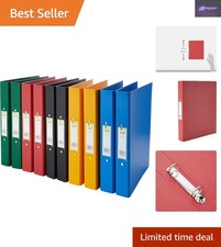 Image of Stylish A4 25mm O-Ring Binders - Assorted Pack of 10 in Durable Polypropylene