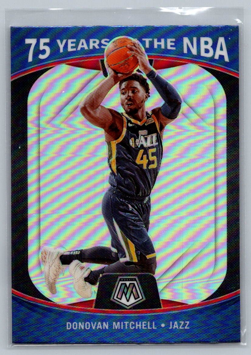 2021-22 Panini Mosaic #79 Donovan Mitchell 75 Years of the NBA
