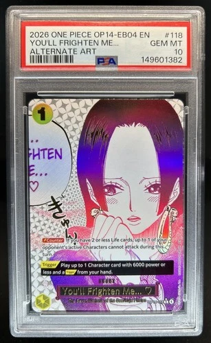 2026 One Piece You'll Frighten Me... ? Rare Alt Art #OP14-118 PSA 10 GEM MINT