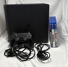 Play Station 4 PS4 Slim 1TB Console With Games - 2215B - USED/TESTED/WORKING