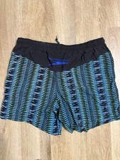 VTG 80s Speedo Swim Trunks Crazy Print Shorts Nylon Jams Psychedelic Mens L Blue