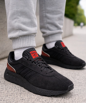 Adidas Retropy E5 Mens Sneakers Size 11 Black Red Low Top Athletic Shoes - READ