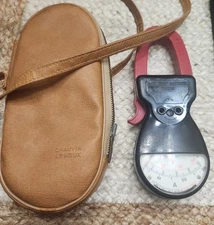 Vintage Chauvin Arnoux Paris 10G64 Test Clamp With Original Leather Vase