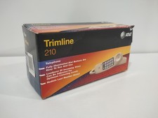 Vintage 1980s AT T Trimline 210 Corded Telephone Beige Illuminated Buttons