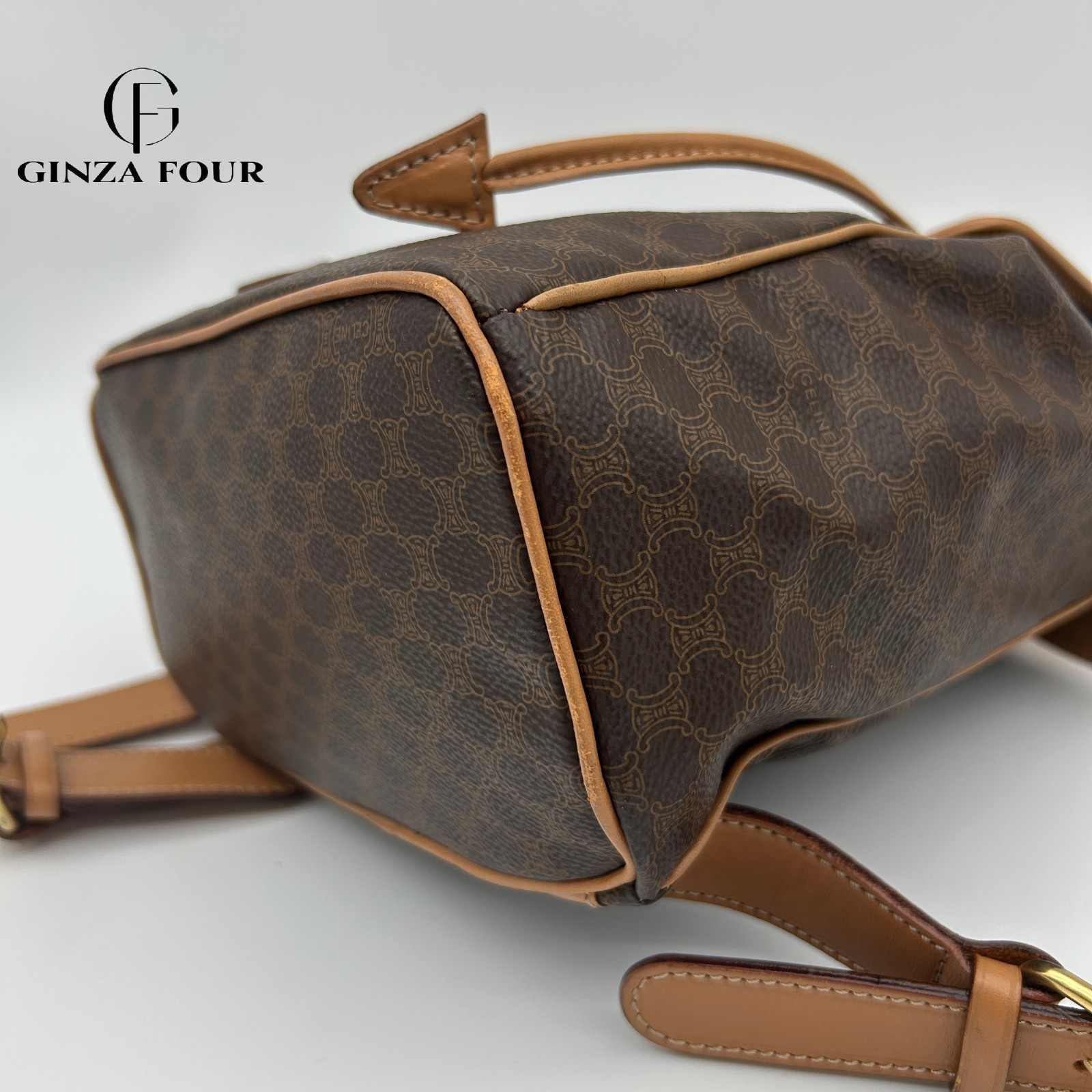 Authentic CELINE Macadam patterned backpack #2412… - image 7