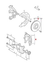 Genuine VW SKODA Golf 1 Set Of Brake Pads For Disk Brake 'Eco' JZW698151AS