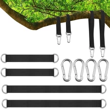 4 PCS Short Straps Tree Swing Straps Hanging Kit, with Carabiners, Heavy Duty...