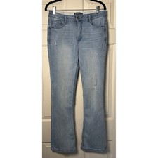 Democracy Absolution Women's Light Wash Bootcut Jeans Distressed Size 8