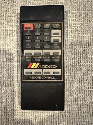 Audiovox Remote Control Audiovox Model Black