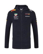 Red Bull Racing F1 2025 Team Full Zip Hooded Sweatshirt- Navy
