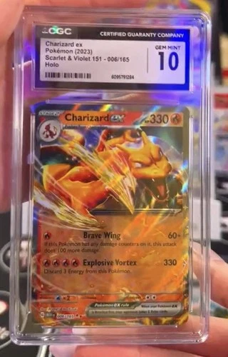 Pokemon Charizard ex 151 MEW EN Double Rare #006 CGC 10 Gem