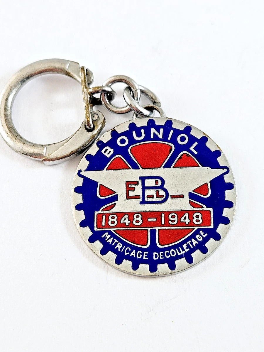Keychain - Bouniol 1848 - 1948 - Enamelled Metal - Paris Stamping Turning -