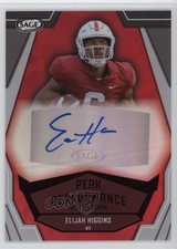 2023 SAGE Low Series Peak Performance Red Auto Elijah Higgins #PKA-EH Auto 8d2