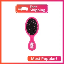 Wet Brush Mini Detangler Hair Brush, Pink, Detangling Travel Hairbrush, Ultra-So