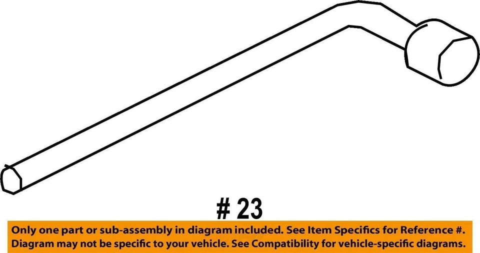 2008-2011 Subaru Impreza Outback шины железа инструмент зажимная гайка гаечный ключ OEM - Изображение 4 из 4