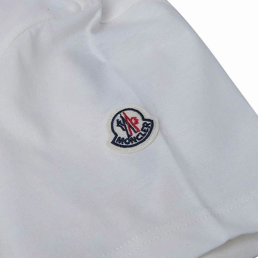 T shirt manica corta con toppa logo Moncler 128305520