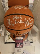 Stephen Curry, Kevin Durant, And Klay Thompson Signed Basketball JSA Warriors