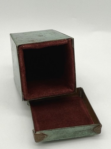 Enrique Zavala Schmuckschatulle Mexiko Modernist Metall Wildleder signiert Pille Schmuck Vogel - Bild 4 von 7