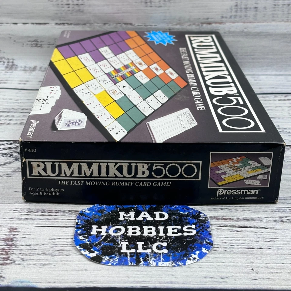 Juego de mesa Rummikub 500 Pressman 1992 vintage diversión familiar no. 410 Completo En Caja Foto 4 de 4