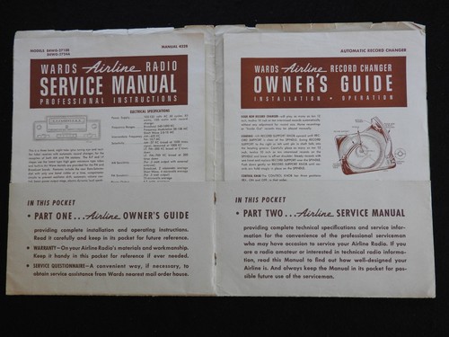 1940's Montgomery Wards Airline Console AM/SW Radio 84WG-2718B 84WG-2724A MANUAL - Picture 24 of 24