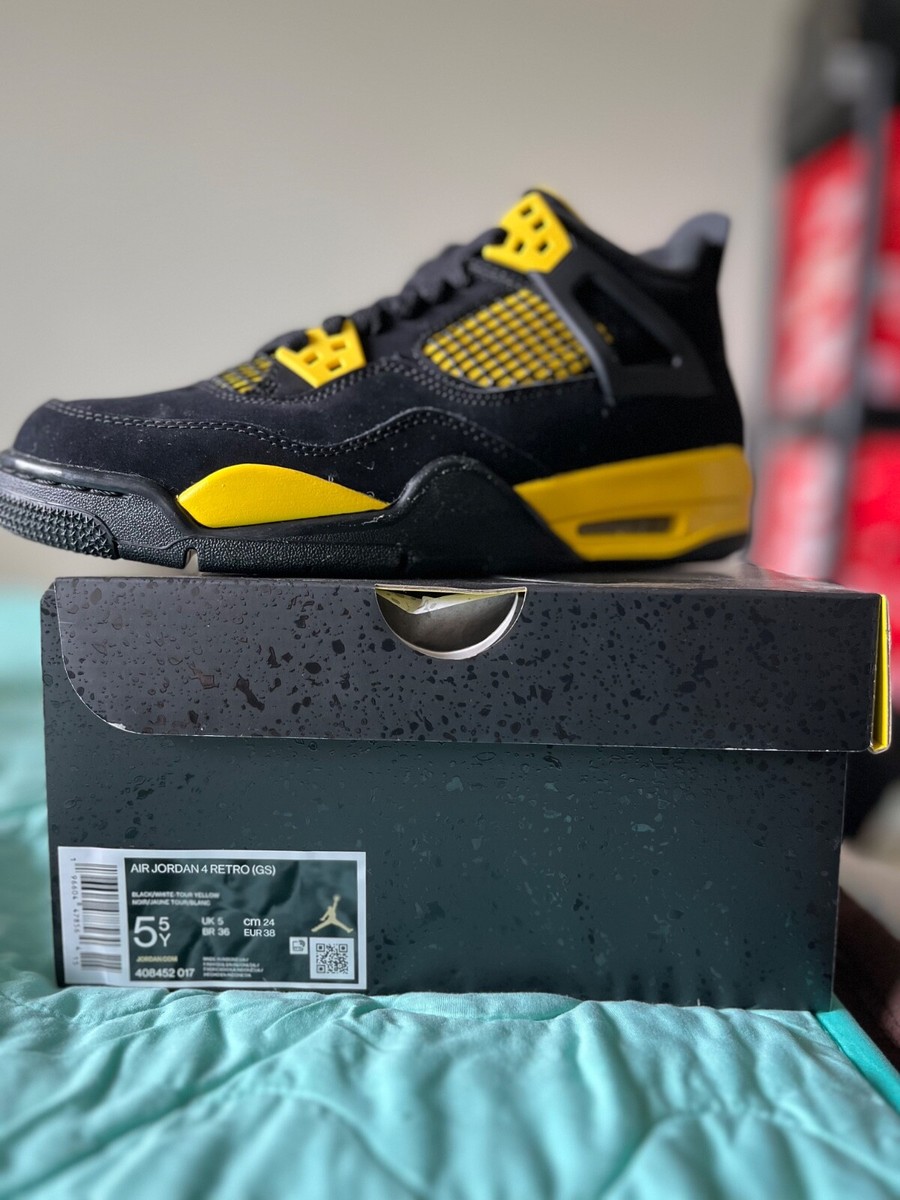 Air Jordan 4 retro yellow thunder size 5.5Y/7W | eBay