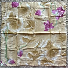 Yves Delorme Euro Pillow Sham Indochine Floral Cotton Sateen France Luxury