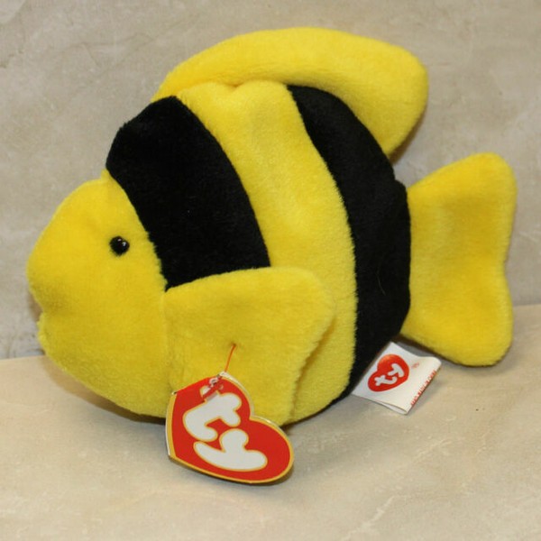 Ty Beanie Baby Bubbles The Fish With Tag Retired DOB July 2nd 1995 for