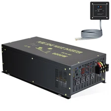 8000W Pure Sine Wave Inverter 48V to 120/240V Solar Wind Off Grid Home Remote