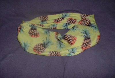 Cute ZAFUL tube Bikini Swim Top Lemon yellow Pineapple Design - Main Image