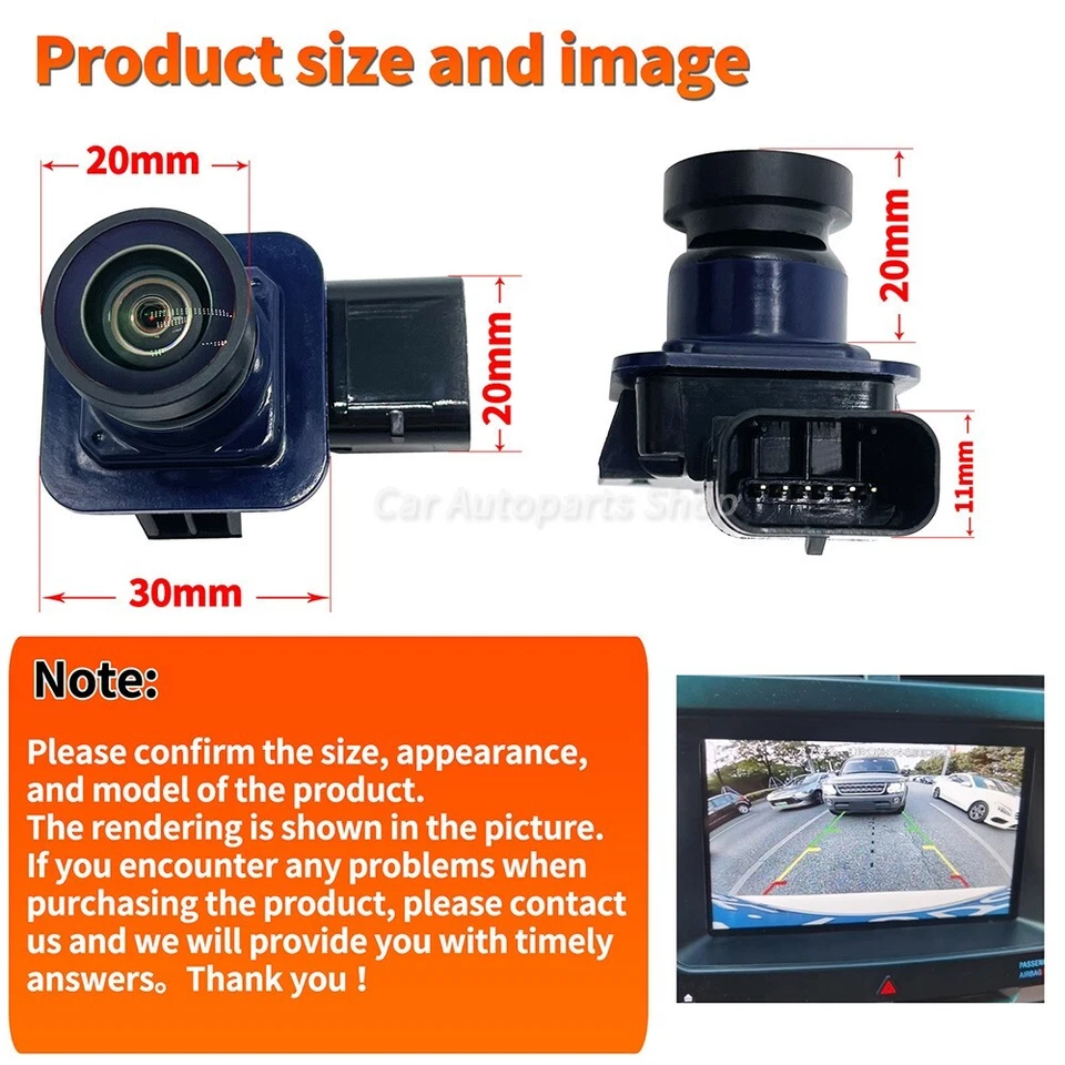 Ajuste para câmera de backup de visão traseira Lincoln MKZ 2013-2016 EP5Z19G490A DP5Z19G490A - Imagem 3 de 4