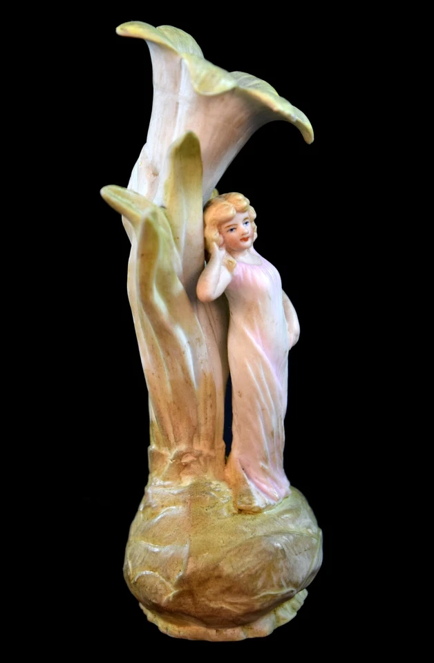 Antik Dekorativ Porzellan Puppe Blumentopf Selten Sammlerstück Showpiece. i59-19 - Bild 2 von 4