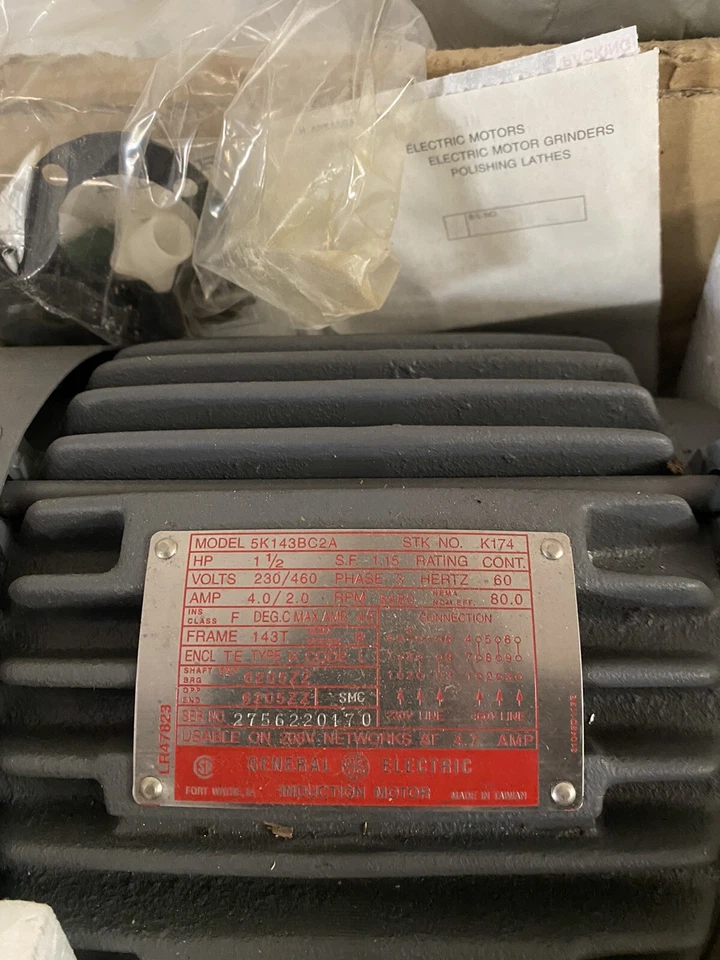 General Electric 5K143BC2A Motor LR47823 1 1/2 HP K174 GE, 5K143BC2A, Used - Image 3 of 4