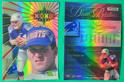 1998 Edge Super Bowl XXXII #13 Drew Bledsoe SSP REFRACTOR New England Patriots