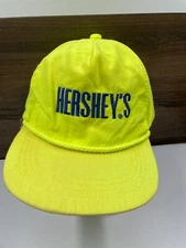 Vintage Yupoong Hersheys Chocolate Nylon Trucker Hat High Vis Snap Back Hat Cap