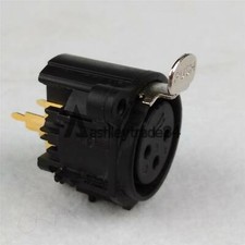 1PCS 3 Pin XLR Panel Mount Female Chassis Socket Connector