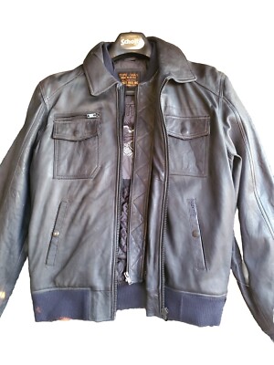 Schott NYC Rare Lc 2300  $659 Vintaged Lambskin Petrol Leather jacket NEW W/Tags