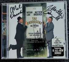 THE PRODUCERS BROADWAY CD SIGNED BY NATHAN LANE MATTHEW BRODERICK & MEL BROOKS! 