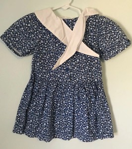 blue floral toddler dress