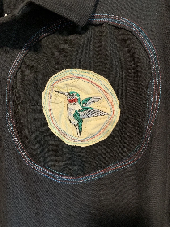 Camisa de golf táctica TRU-SPEC para hombre XL parche de colibrí bordado personalizado negra Foto 2 de 4