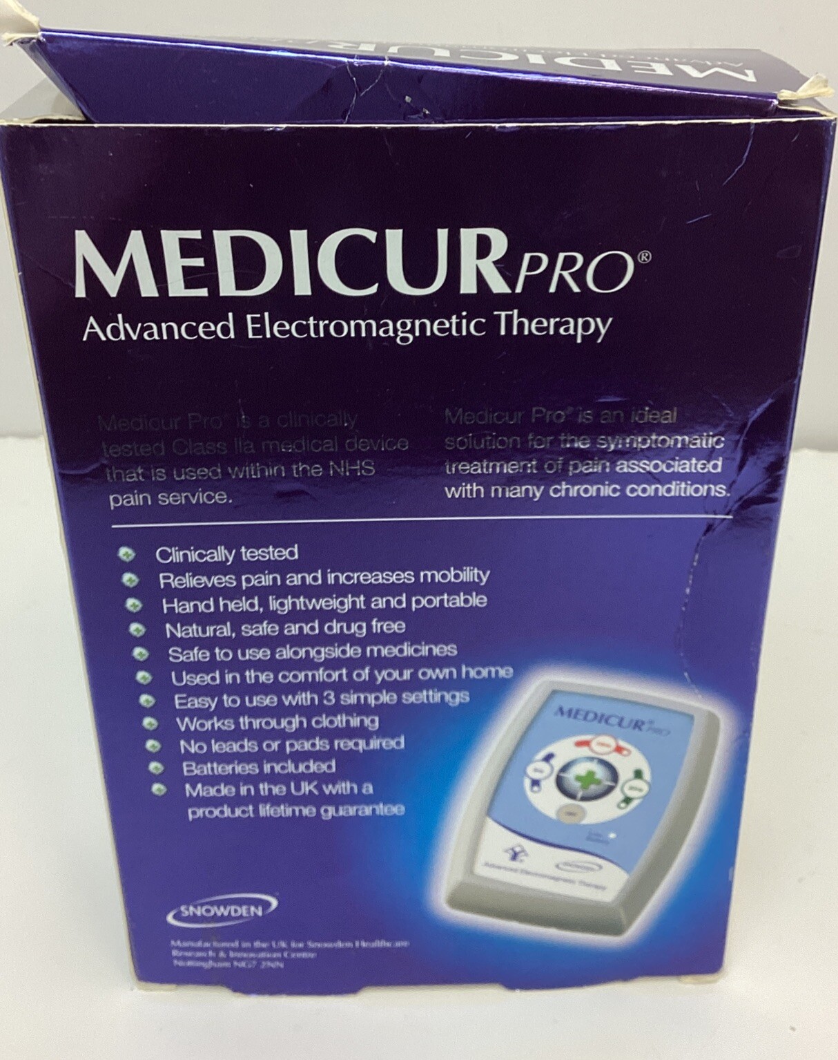 Snowden HealthCare Medicur Pro Advanced Therapy Pain
