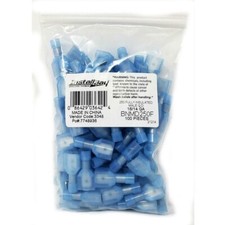 INSTALL BAY BNMD250F / BLUE Nylon Male Quick Disconnect 16-14 Gauge .250 / 100PK