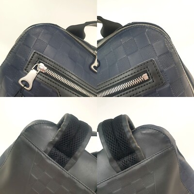 Louis Vuitton Damier Infini Avenue Backpack N41045 Louis Vuitton Damier Avenue Backpack Blue Leather Pony-style  main image 4