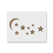 Moon and Stars Stencil - Durable & Reusable Mylar Stencils