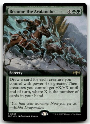 Become the Avalanche (Extended Art) #83 MTG Tarkir Dragonstorm TDC NM X1
