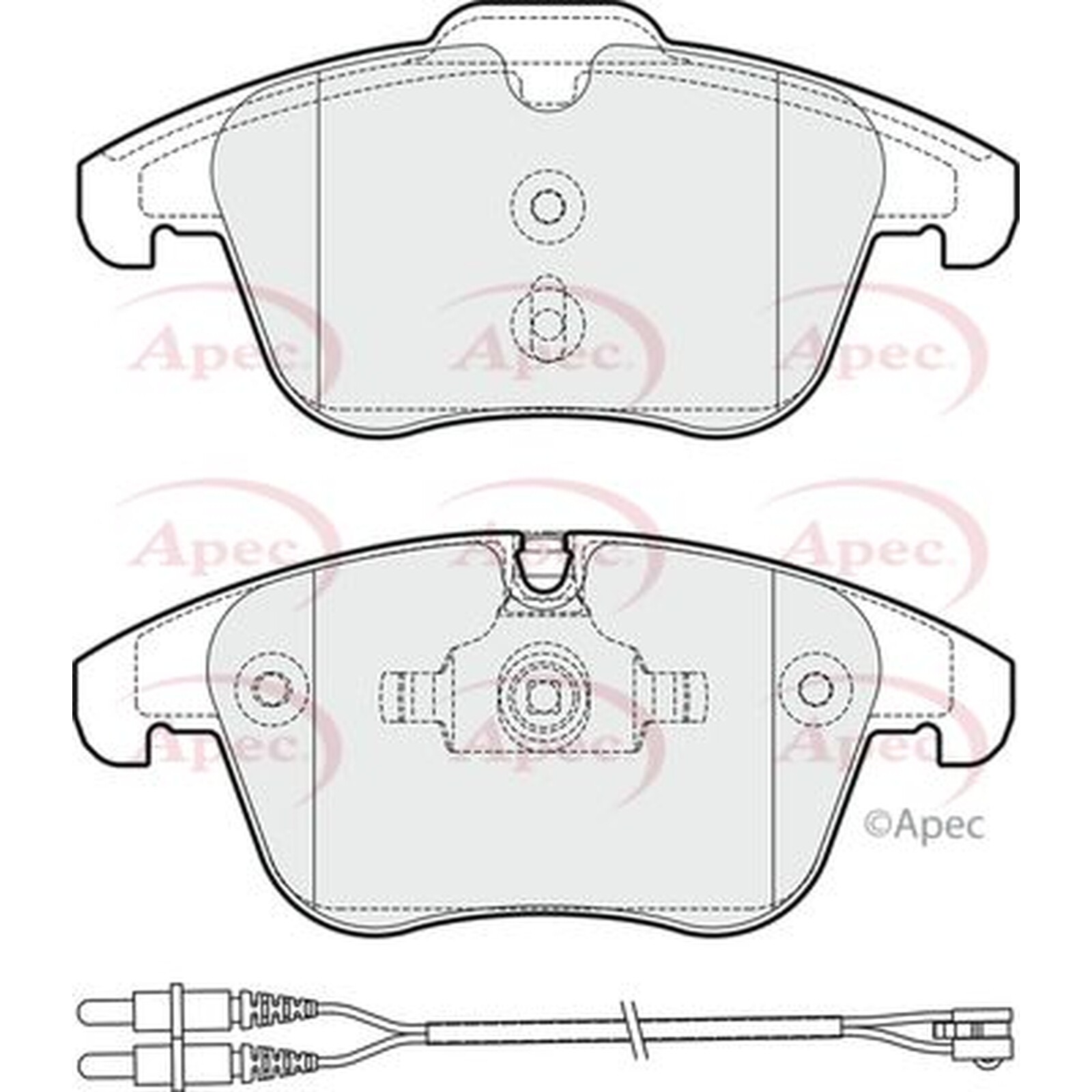 Apec Brake Pads With Retaining Spring PAD1824 - OE Specification & Quality