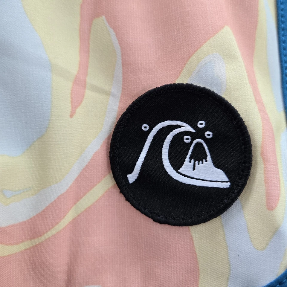 Quiksilver Hombres Traje de Baño 31 Amarillo Board Shorts Geométrico Highline Bolsillos LEER Foto 4 de 4